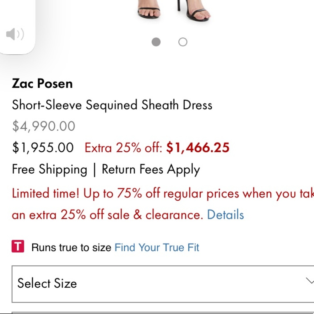 ZAC POSEN**Blue Sequined Dress**US 12**$4990 - Picture 7 of 8